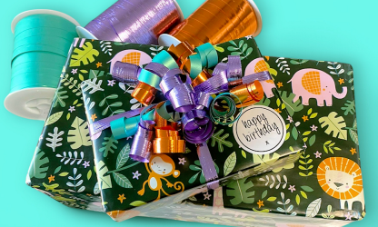 Rainforest Counter Roll with Metallic Ribbons