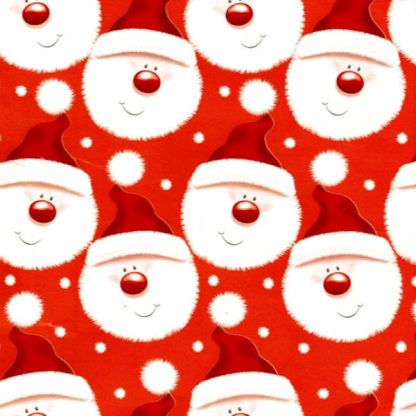 FUZZY SANTA Narrow Wrapping Paper