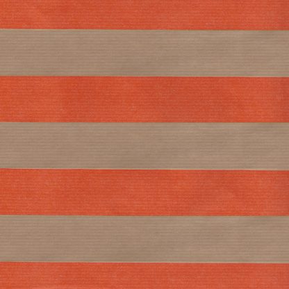 Ribbed Orange Stripe Wrapping Paper