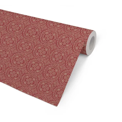 Red Orient Wrapping Paper Roll