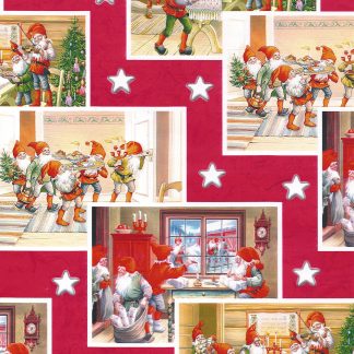 Stars and Elves Wrapping Paper
