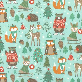 Jade Xmas Friends Wrapping Paper