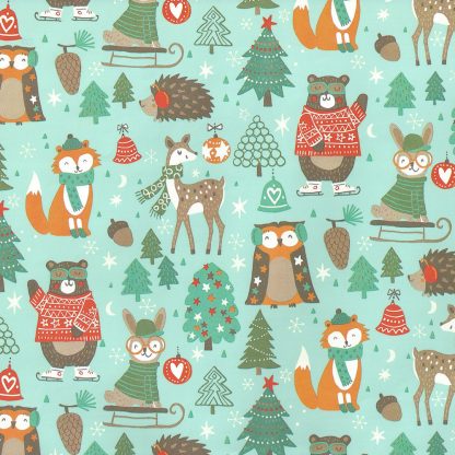 Jade Xmas Friends Wrapping Paper