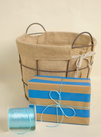 Ribbed Blue Stripe Wrapping Paper