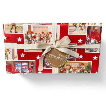 CHRISTMAS SCRIPT <br>Round Kraft+White Gift Tag - Image 2