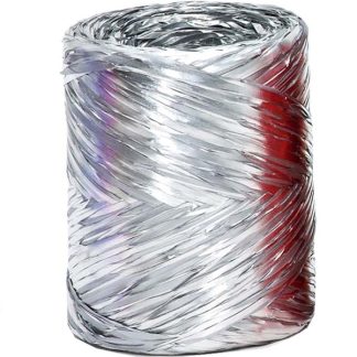 SILVER METALLIC Raffia