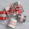 Christmas Patch Wrapping Paper and Raffia