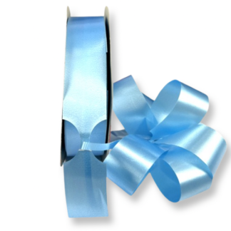 Pale Blue Satin Pull Bow