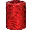 Red Metallic Raffia