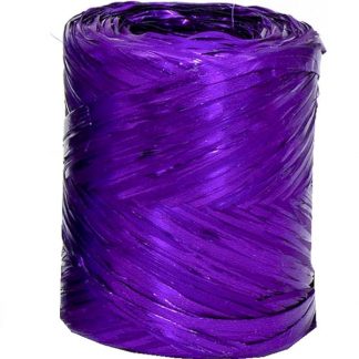 Purple Metallic Raffia
