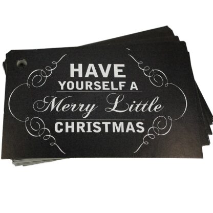 Merry Little Xmas Chalk Gift Tag