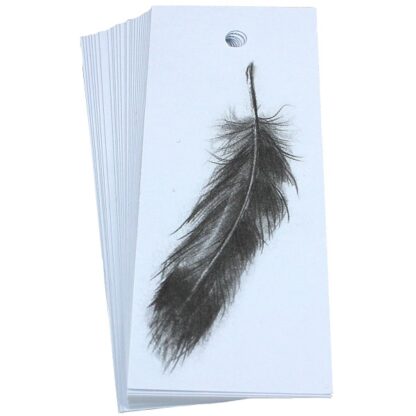 Feather White Gift Tag
