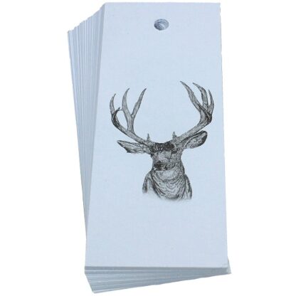 Stag White Gift Tag