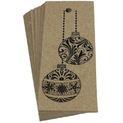 Baubles Kraft Gift Tag