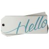 Hello White Gift Tag
