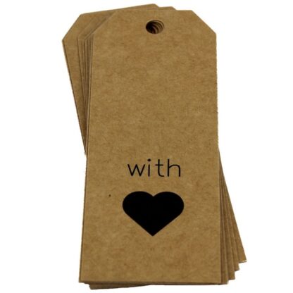 With Love Kraft Gift Tag