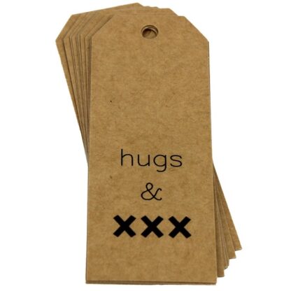 Hugs & Kisses Kraft Gift Tag