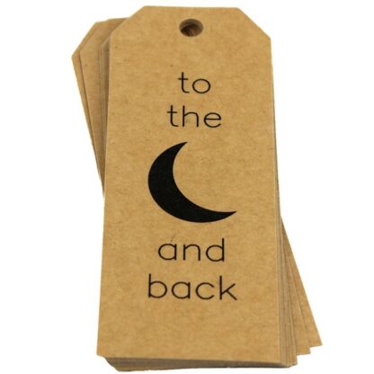 To the Moon Kraft Gift Tag