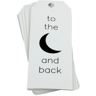 To The Moon White Gift Tag