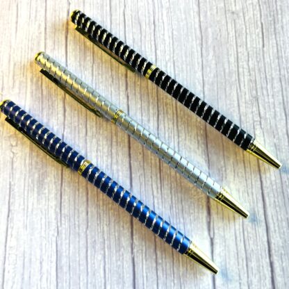 S834 Sparkle Pens with Silver Lines