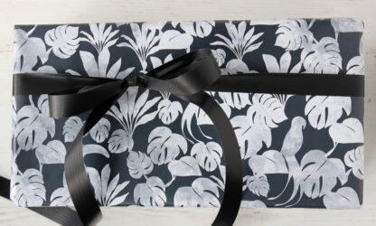 Monochrome Wrapping Paper with 19mm Matte Ribbon