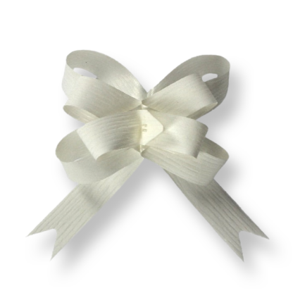 White Matte Pull Bow