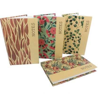 Kraft Note Books - Australian Flora Assorted