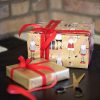 Hessian Santa and Red Matte Ribbon