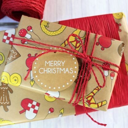 Ribbed Swedish Christmas Wrapping Paper