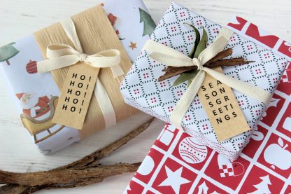 Matte Joyful and Ligonberry Wrap with Cotton Ribbons