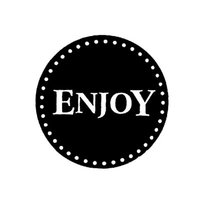 "Enjoy" B+W Sticker