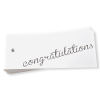 CONGRATULATIONS CURSIVE White Gift Tag