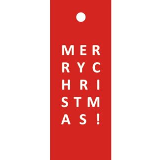 Merry Christmas Red Gift Tag