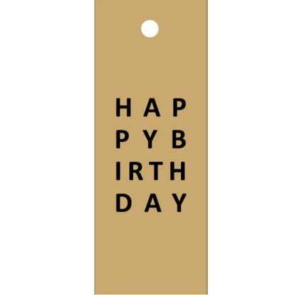 Happy Birthday Kraft Gift Tag