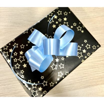 Pale Blue Satin Pull Bow