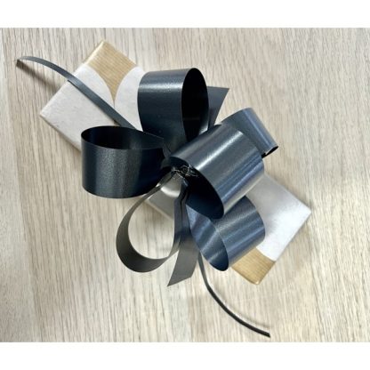 Pewter Satin Pull Bow