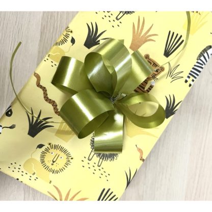 Olive Satin Pull Bow