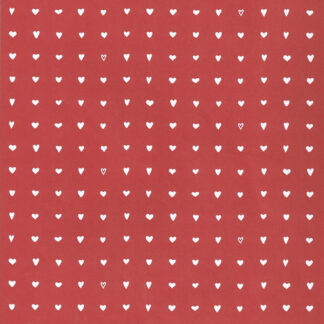 Matte Tiny Red Hearts Wrapping Paper