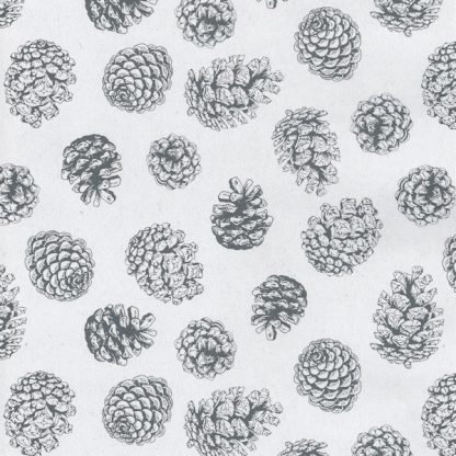 Matte Pine Cones Wrapping Paper