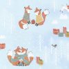 Matte Knitted Fox Wrapping Paper