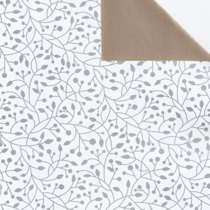 DB Bloom Silver+Copper Wrapping Paper