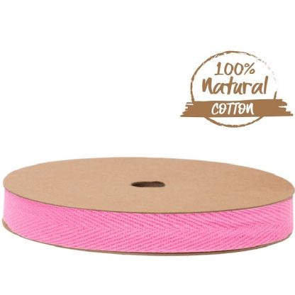 Bright Pink Cotton Ribbon
