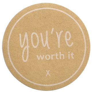You're Worth It Kraft Sticker