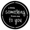 A Little Something B&W Sticker