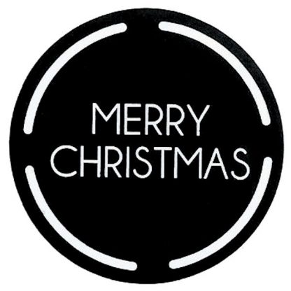 Merry Christmas Black Sticker