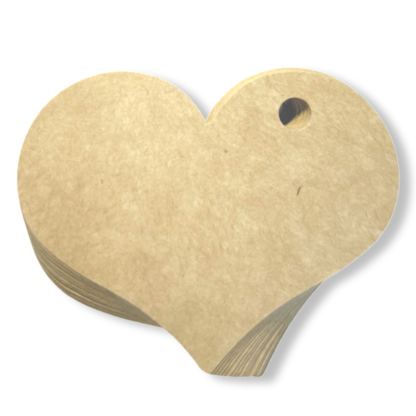 Heart Shape - Kraft Gift Tag