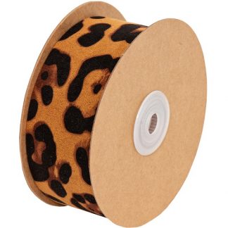 Leopard Fabric Ribbon 40mm
