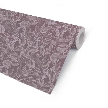 Purple Leaves Counter Roll