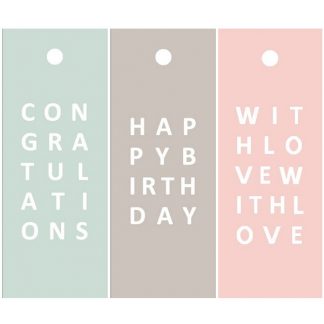 Everyday Letters Mix - Pastel Gift Tags
