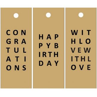 Everyday Letters Mix - Kraft Gift Tags
